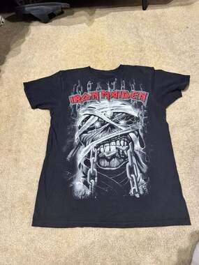 Iron Maiden Mummy Eddie Graphic T-Shirt Black